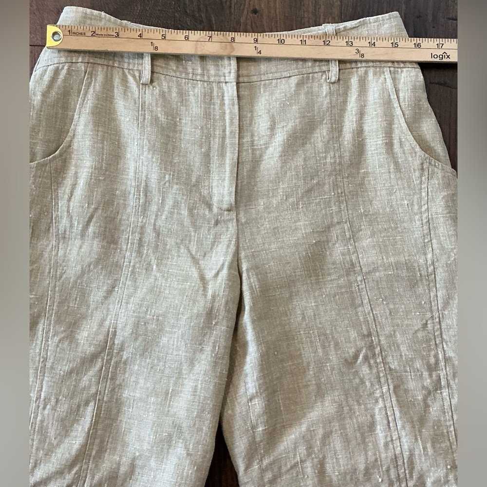 St. John Sport Women’s Linen Beige Shorts (Size 12) - Picture 8 of 11